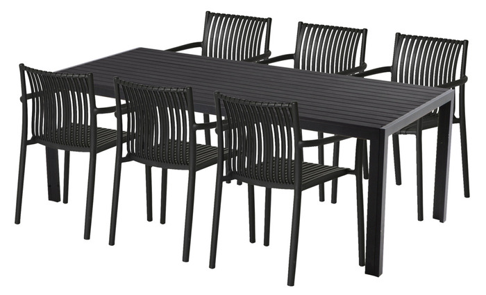 Trädgårdsstol Wien Svart Sunlife